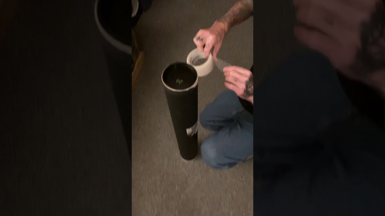 Sealing a poster tube.