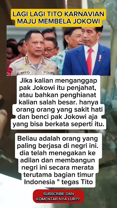 LAGI LAGI TITO KARNAVIAN MAJU MEMBELA JOKOWI #news #trendingshorts #shorts #video #fyp #god #jokowi
