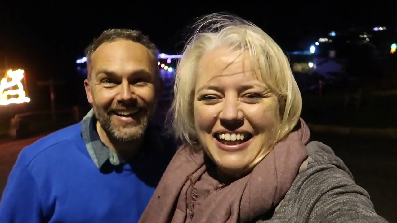 Coverack Christmas lights 2021 Merry Christmas from Cornish Walking