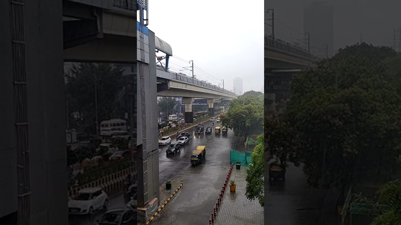 Delhi metro  first rainfall in Delhi 2022  shorts  whatsupstatus