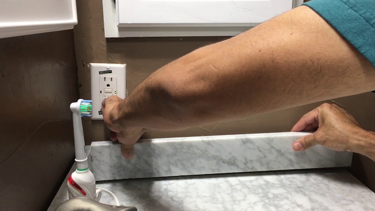 Installing Bathroom Vanity Side Splash