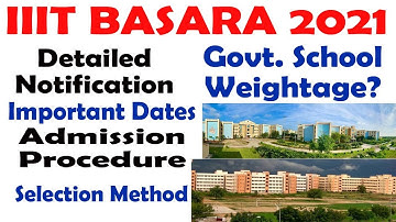 RGUKT Basar Detailed Notification of UG Admissions 2022 | IIIT BASARA 2022