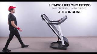 Lifelong LLTM90 5HP Fit Pro Treadmill with Heart Rate Sensor and 15 level auto incline screenshot 2