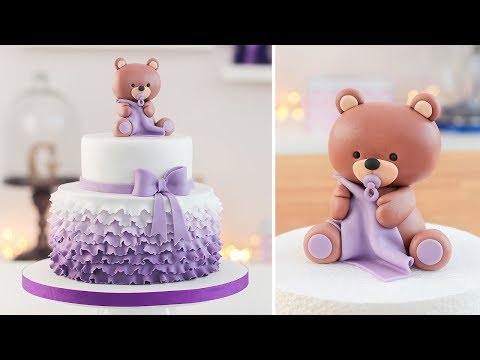 teddy bear baby shower cake