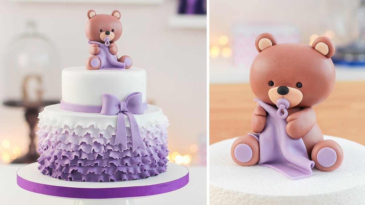 teddy bear baby shower cake boy