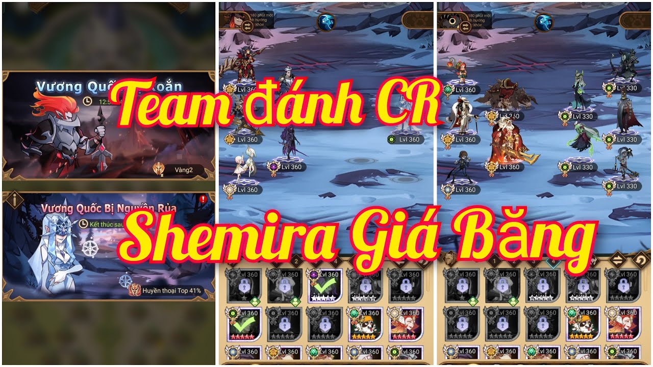 Afk Arena 6 Team nh V ng Qu c B Nguy n R a Shemira Gi B ng 