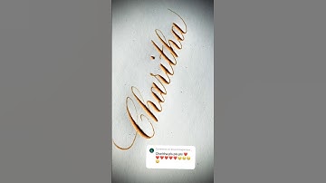 Copperplate calligraphy, tutorial: how I write your name #charita