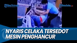NYARIS CELAKA, Detik-detik Pekerja Pabrik Tersedot Mesin Penghancur