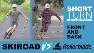 ROLLERBLADE VS SKIROAD DEMONSTRATIONS for skiing SKATE TO SKI
