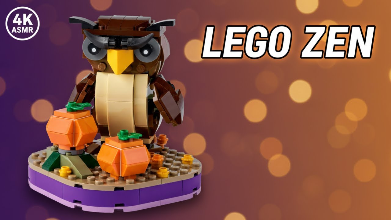 Расслабляющая Сборка LEGO Сова Хэллоуин 🦉🎃 | ASMR Без Слов