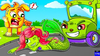 Zombie Mermaid School Bus - Magic Mermaid Girl Song - English Kids Songs & Zin Zin - Nursery Rhymes