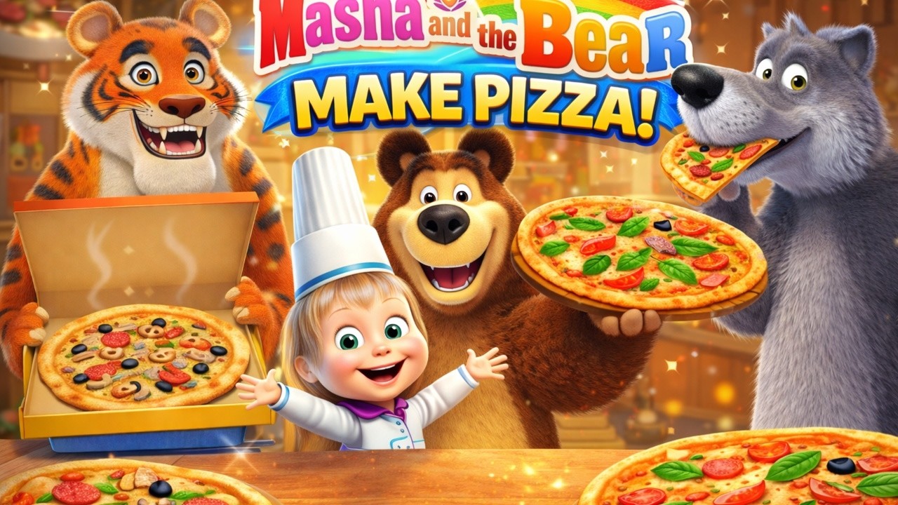 🍕 Маша и Медведь готовят пиццу! | Веселая кулинарная игра для детей 🐻👧