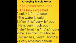 Arranging Jumble Words
