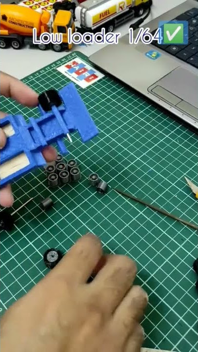 Low loader 1/64 2 axle...warna biru #diecast #diecasttrucks #diecast malaysia