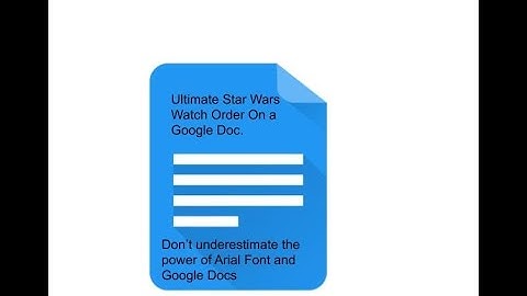 Ultimate Star Wars Watch Order (Imagine knowing how to  make videos) Google Doc OP