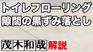 【トイレ掃除】トイレのフローリングの隙間についた黒ずみ汚れをカビキラーで落としてみた！【茂木和哉解説】