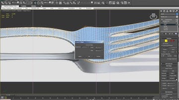 3dsMax 2010 - Poly modeling a Dinner Fork - 4 of 4