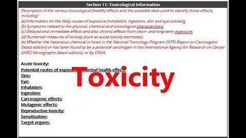 Safety Moment | SDS Series - Section 11: Toxicological Information | Exceed Safety