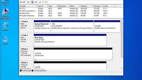 Disk Management Windows 10 - Formatting a Basic Volume & Creating RAID 1