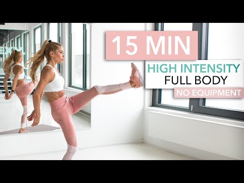 15 MIN FULL BODY HIIT WORKOUT - burn lots of calories / No Equipment I Pamela Reif