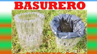💚❤️ Como hacer una CESTA  basurero con botellas  de Plástico recicladas / DUMP BASKET with bottles