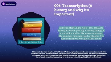 006: Transcription (A history and why it