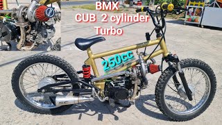 tự chế xe BMX CUB 250cc up turbo siêu đọc, homemade CUB BMX up turbo