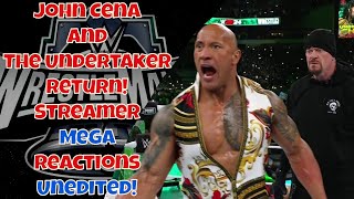 John Cena and The Undertaker Return at wrestlemania40! Streamers React Unedited! #wrestlemania #wwe