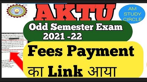 AKTU Odd Semester Fees Payment Link|Aktu mein fees kaise paid kare|