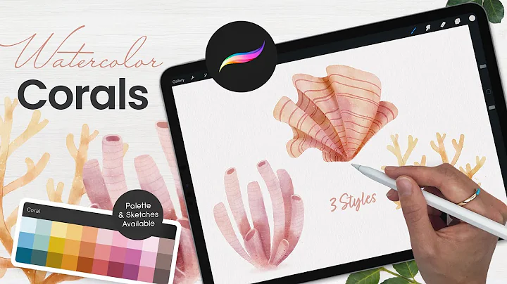 How To Draw: Watercolor Corals  Procreate Tutorial...