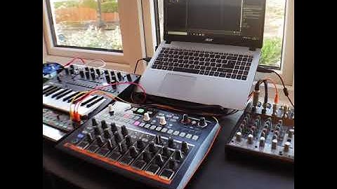 Korg monologue - volca FM - arturia drumbrute impact - afternoon jam.