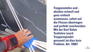 Karl Dahm Treppenspindel Tastlehre Zum Schnellen Ausmessen Ubertragen Und Zuschneiden Der Fliesen Youtube