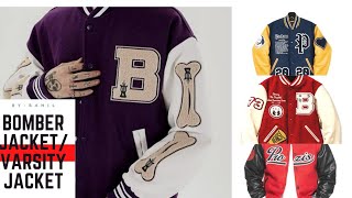 Bomber Jacket And Varsity Jacket From Thrift Store Winter Jackets By Rahil