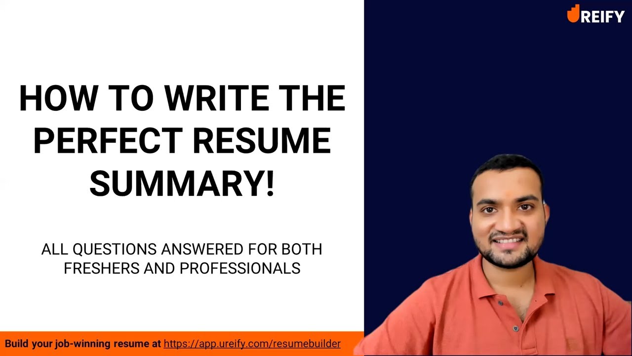 How to write the perfect Resume Summary in 2021 | Everything you ever ...