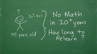 HOW LONG does it take to re-learn MATH as an ADULT?