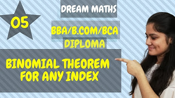 How to solve questions of Binomial Theorem|BBA Maths|BCA Maths|BCOM Maths|Dream Maths