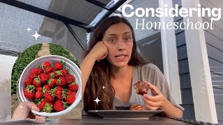 Strawberry Picking, School Decisions For Next Year | Vlog
