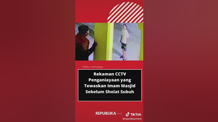 Rekaman CCTV Penganiyaan Imam Masjid Sebelum Sholat Subuh
