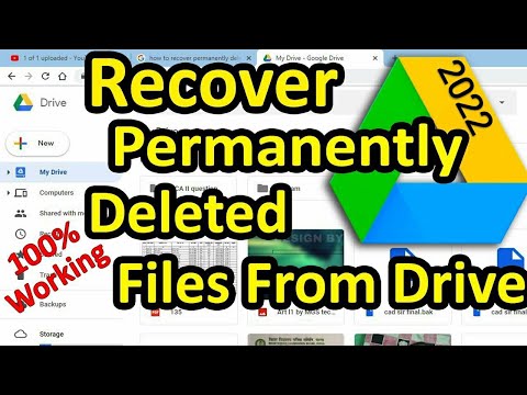 How to recover permanently deleted files from google drive