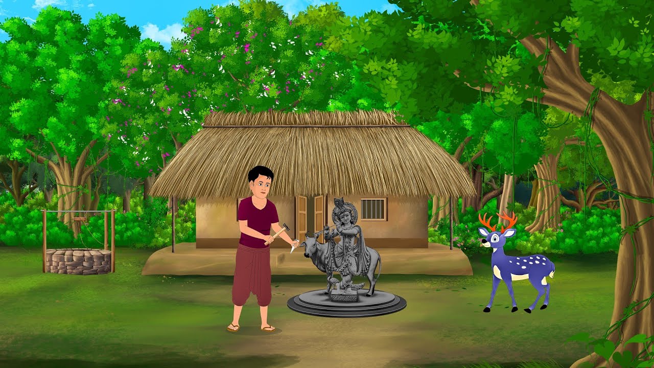जादुई हिरणी और गरीब मूर्तिकार | New Hindi Fairy Tales | Hindi cartoon kahaniyan