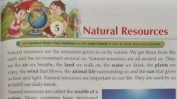 Class_5,chapter_5,s.st | Natural Resources| Cordova