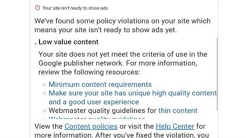 How To Fix Low value content For AdSense Approval face a problem