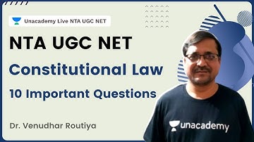 Constitutional Law | 10 Important Questions | NTA UGC NET |  Dr. Venudhar Routiya