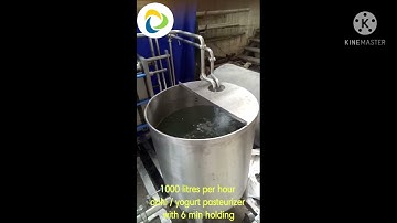 1000 litres per hour milk dahi yogurt HTST pasteurizer with 6 minutes holding