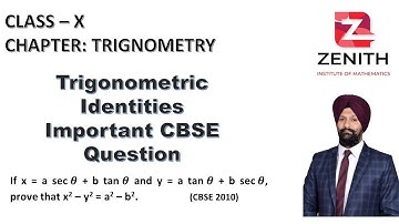 Prove that  If x = a sec θ + b tan θ and y = a tan θ + b sec θ,prove that x2 – y2 = a2 – b2.