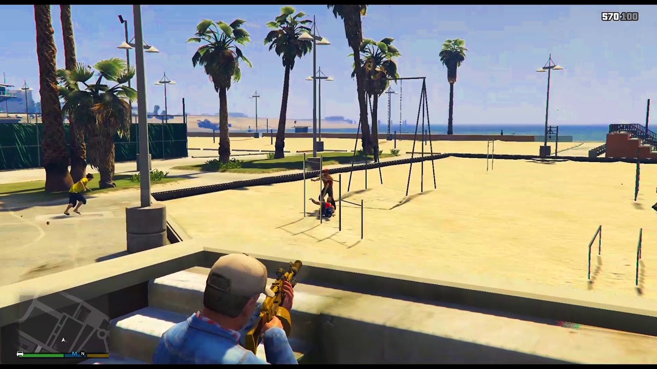 KILLING PEOPLE ON⛱️ BEACH🏖️ LOS SANTOS | GTA V | MJGAMEZ