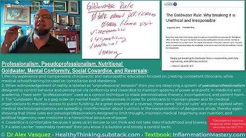 VIDEO+NOTES on Professionalism, Pseudoprofessionalism, Nutritional Goldwater, Mental Conformity, So
