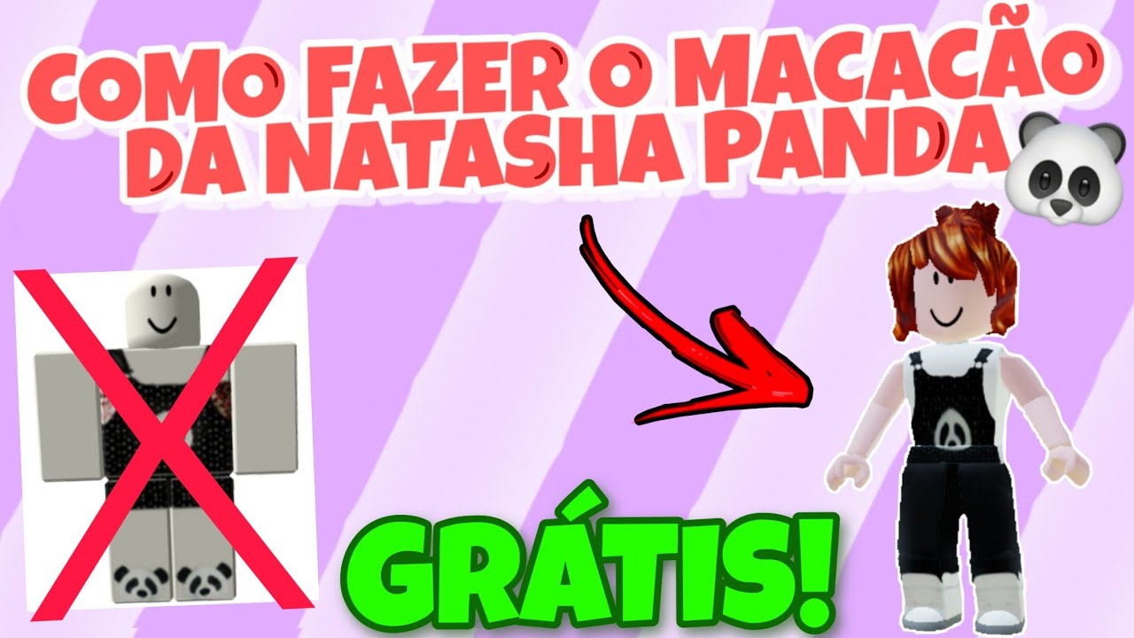 COMO FAZER O MACACÃO DA NATASHA PANDA! 🐼 (Roblox) 