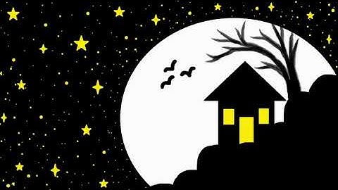 How to draw on computer| Scenery drawing | MS Paint tutorial | Beautiful moonlight scenery