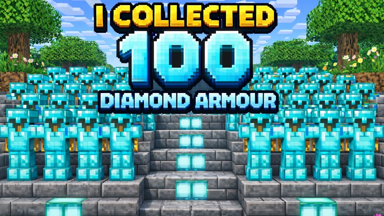 100 Diamond Armors in Survival… Is This Even Possible? 😱